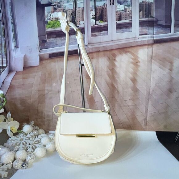 Katie Loxton London Leather Crossbody White Small - Picture 3 of 13